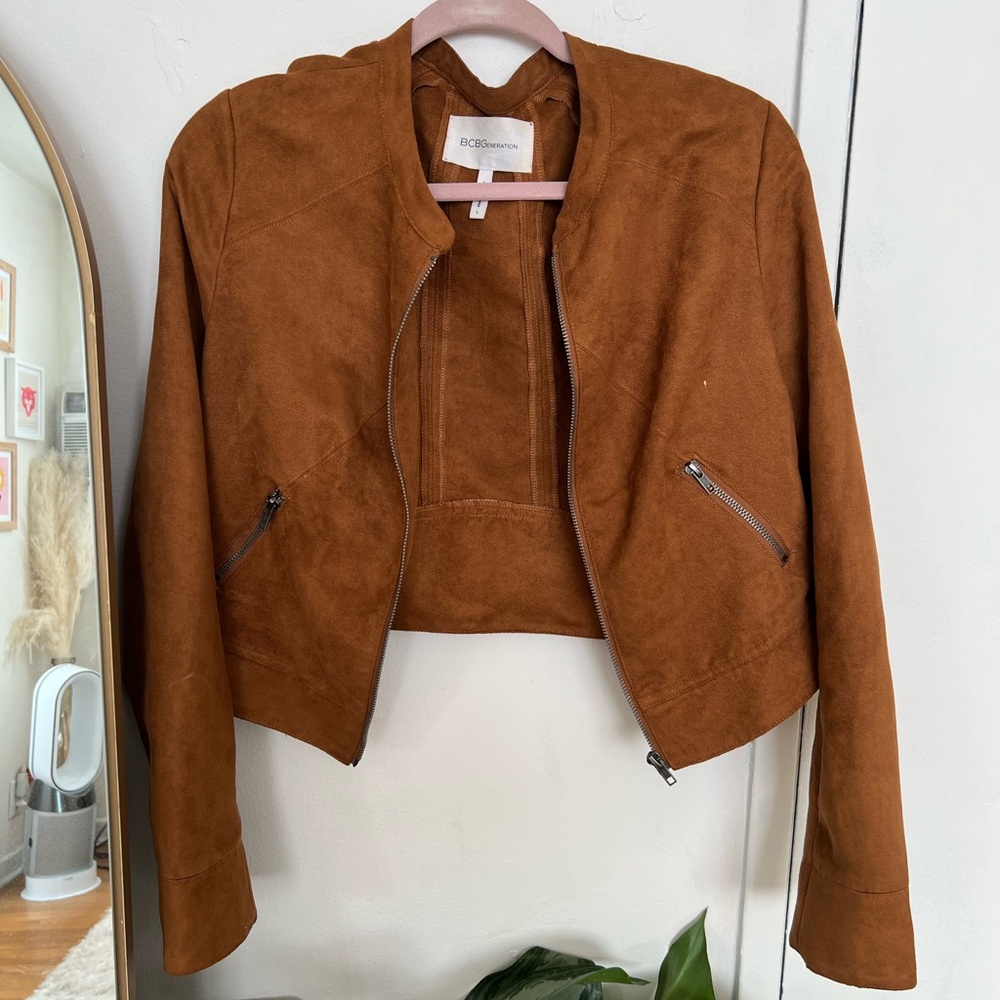 BCBG Generation brown suede jacket